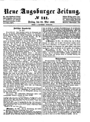 Neue Augsburger Zeitung Freitag 23. Mai 1862