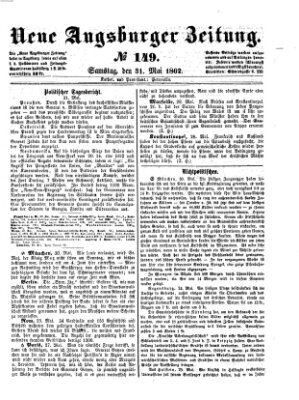 Neue Augsburger Zeitung Samstag 31. Mai 1862