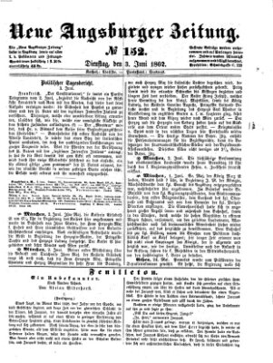 Neue Augsburger Zeitung Dienstag 3. Juni 1862