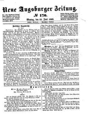 Neue Augsburger Zeitung Montag 23. Juni 1862