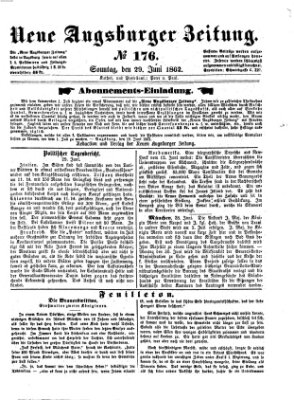 Neue Augsburger Zeitung Sonntag 29. Juni 1862