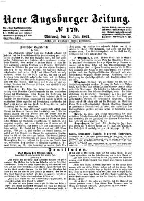 Neue Augsburger Zeitung Mittwoch 2. Juli 1862