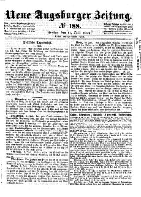 Neue Augsburger Zeitung Freitag 11. Juli 1862