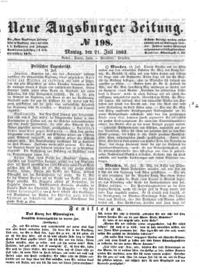 Neue Augsburger Zeitung Montag 21. Juli 1862