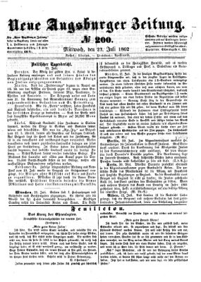 Neue Augsburger Zeitung Mittwoch 23. Juli 1862