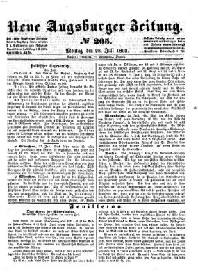 Neue Augsburger Zeitung Montag 28. Juli 1862