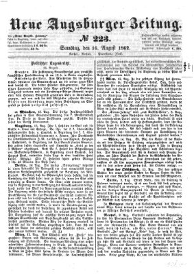 Neue Augsburger Zeitung Samstag 16. August 1862