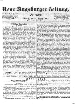 Neue Augsburger Zeitung Montag 25. August 1862