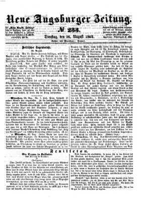 Neue Augsburger Zeitung Dienstag 26. August 1862