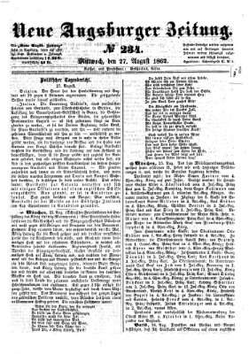 Neue Augsburger Zeitung Mittwoch 27. August 1862