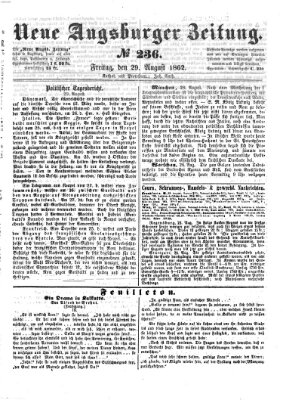 Neue Augsburger Zeitung Freitag 29. August 1862