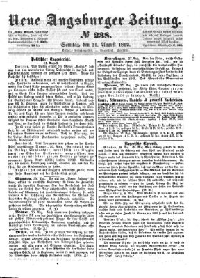 Neue Augsburger Zeitung Sonntag 31. August 1862