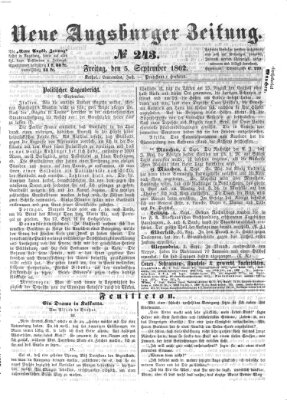 Neue Augsburger Zeitung Freitag 5. September 1862