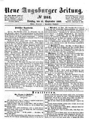 Neue Augsburger Zeitung Dienstag 16. September 1862