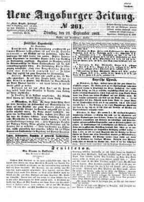 Neue Augsburger Zeitung Dienstag 23. September 1862