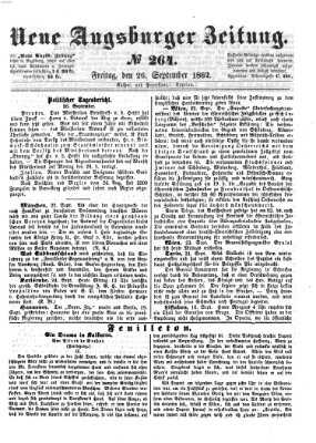 Neue Augsburger Zeitung Freitag 26. September 1862