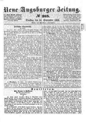 Neue Augsburger Zeitung Dienstag 30. September 1862