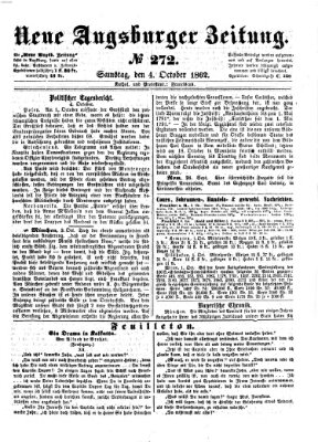 Neue Augsburger Zeitung Samstag 4. Oktober 1862