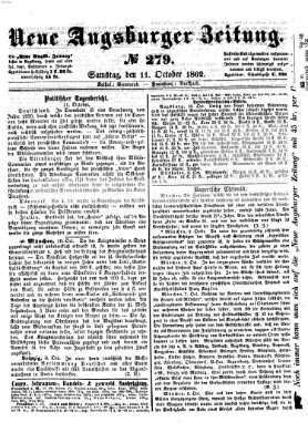 Neue Augsburger Zeitung Samstag 11. Oktober 1862