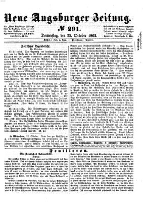 Neue Augsburger Zeitung Donnerstag 23. Oktober 1862