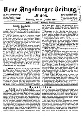 Neue Augsburger Zeitung Samstag 25. Oktober 1862