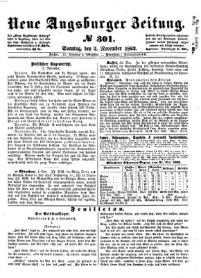 Neue Augsburger Zeitung Sonntag 2. November 1862