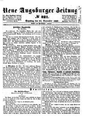 Neue Augsburger Zeitung Samstag 22. November 1862