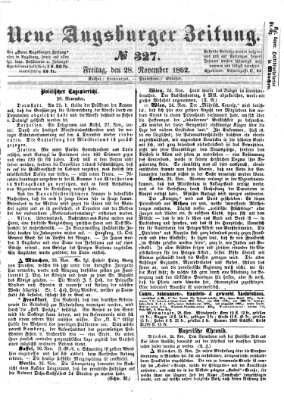 Neue Augsburger Zeitung Freitag 28. November 1862