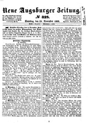 Neue Augsburger Zeitung Samstag 29. November 1862