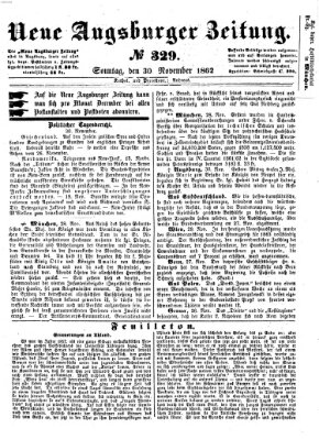 Neue Augsburger Zeitung Sonntag 30. November 1862