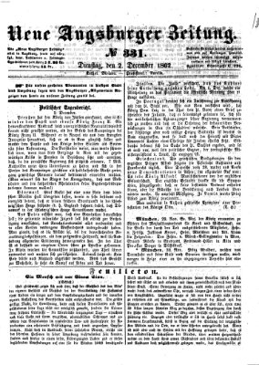 Neue Augsburger Zeitung Dienstag 2. Dezember 1862