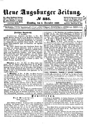 Neue Augsburger Zeitung Samstag 6. Dezember 1862