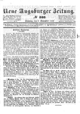 Neue Augsburger Zeitung Sonntag 7. Dezember 1862