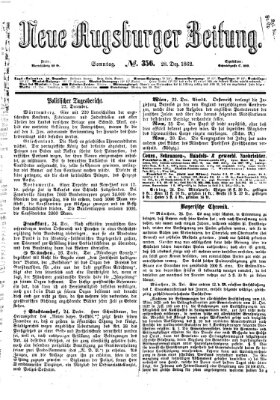 Neue Augsburger Zeitung Sonntag 28. Dezember 1862