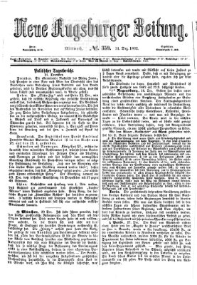 Neue Augsburger Zeitung Mittwoch 31. Dezember 1862