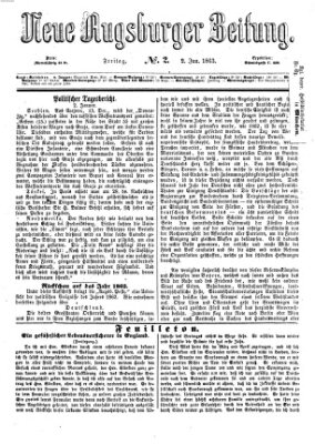 Neue Augsburger Zeitung Freitag 2. Januar 1863