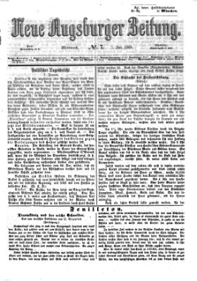 Neue Augsburger Zeitung Mittwoch 7. Januar 1863