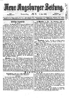 Neue Augsburger Zeitung Donnerstag 8. Januar 1863