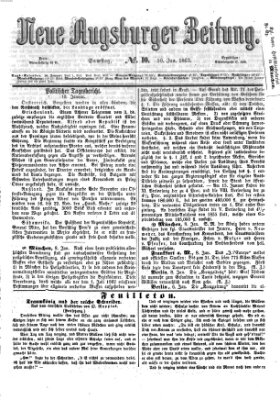 Neue Augsburger Zeitung Samstag 10. Januar 1863