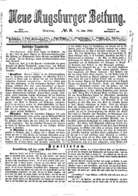 Neue Augsburger Zeitung Sonntag 11. Januar 1863