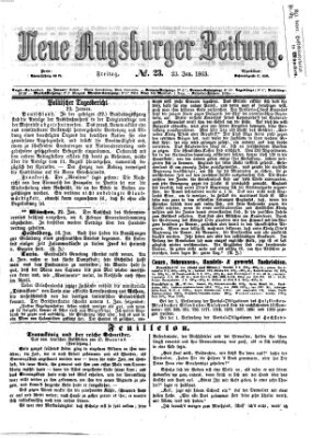 Neue Augsburger Zeitung Freitag 23. Januar 1863