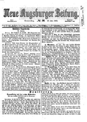 Neue Augsburger Zeitung Donnerstag 29. Januar 1863