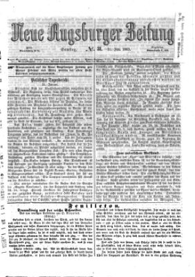 Neue Augsburger Zeitung Samstag 31. Januar 1863