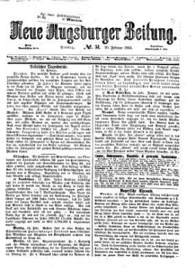 Neue Augsburger Zeitung Freitag 20. Februar 1863