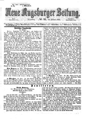 Neue Augsburger Zeitung Dienstag 24. Februar 1863