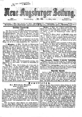 Neue Augsburger Zeitung Donnerstag 5. März 1863