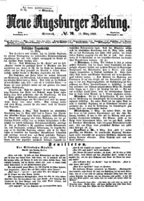 Neue Augsburger Zeitung Mittwoch 11. März 1863