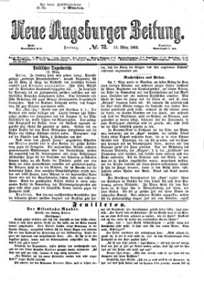 Neue Augsburger Zeitung Freitag 13. März 1863