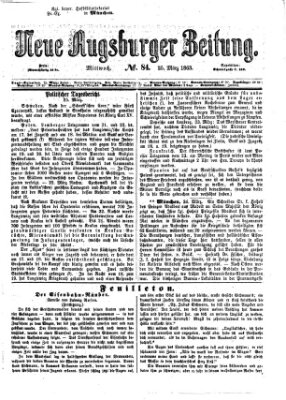 Neue Augsburger Zeitung Mittwoch 25. März 1863