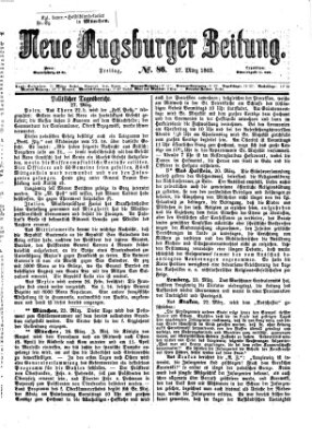 Neue Augsburger Zeitung Freitag 27. März 1863